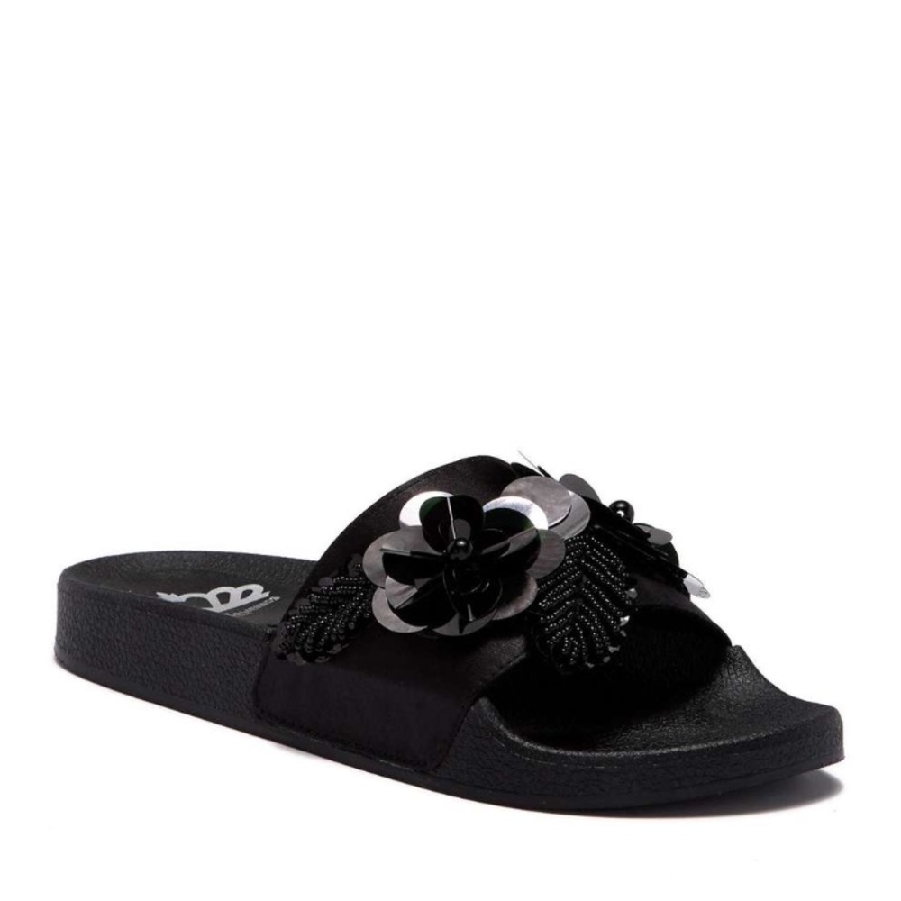 NIB • Fergalicious • Flame Floral Slide Sandal